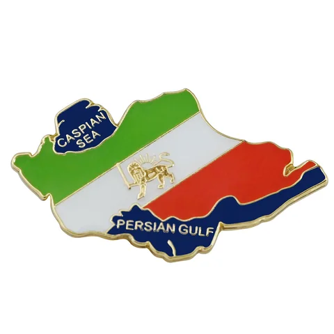 Булавка для лацкана с флагом Каспийского моря Ирана Персидского залива + металлический значок для футболки, подарки, украшение для пальто (10 шт./лот)