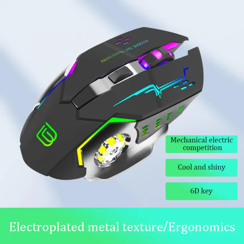 

RYRA E-sports Mechanical Mouse Windwheel Wired Mouse USB Game 6 Buttons Macro Definition Programming Luminous Ergonomic Mouse