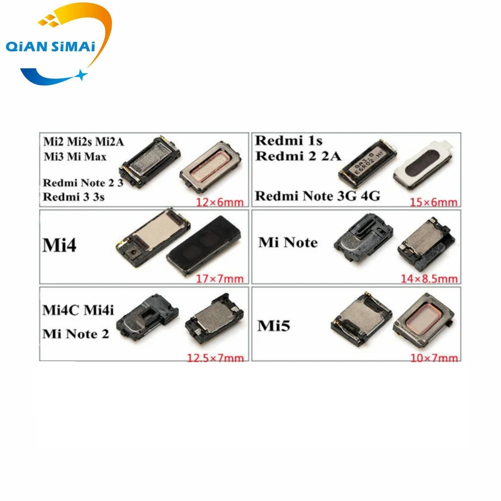 

2pcs Earpiece Ear Speaker For Xiaomi MI2 2A 2S Mi3 Mi4 Note 2 Max 4C 4I 5 For Redmi 1S 2 2A 4A 2S 3X Note Redmi 4 pro
