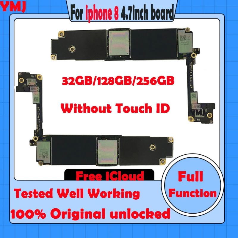 

100% Tested Good Working Mainboard For IPhone 8 4.7inch Motherboard Original Unlocked 64g/256g Logic Board With/No Touch ID