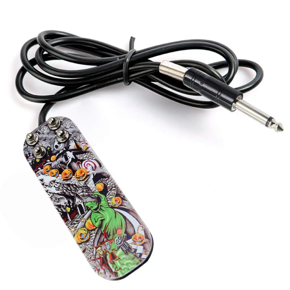 

Премиальная педаль для тату Sdotter, ножная педаль из нержавеющей стали, переключатель с мягким силиконовым проводом длиной 5,9 футов, шнур пита...