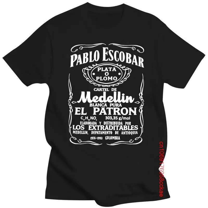 

Camiseta gráfica de Pablo Escobar para hombre, camisa de Plata O Plomo El Patron, todas las tallas, de alta calidad