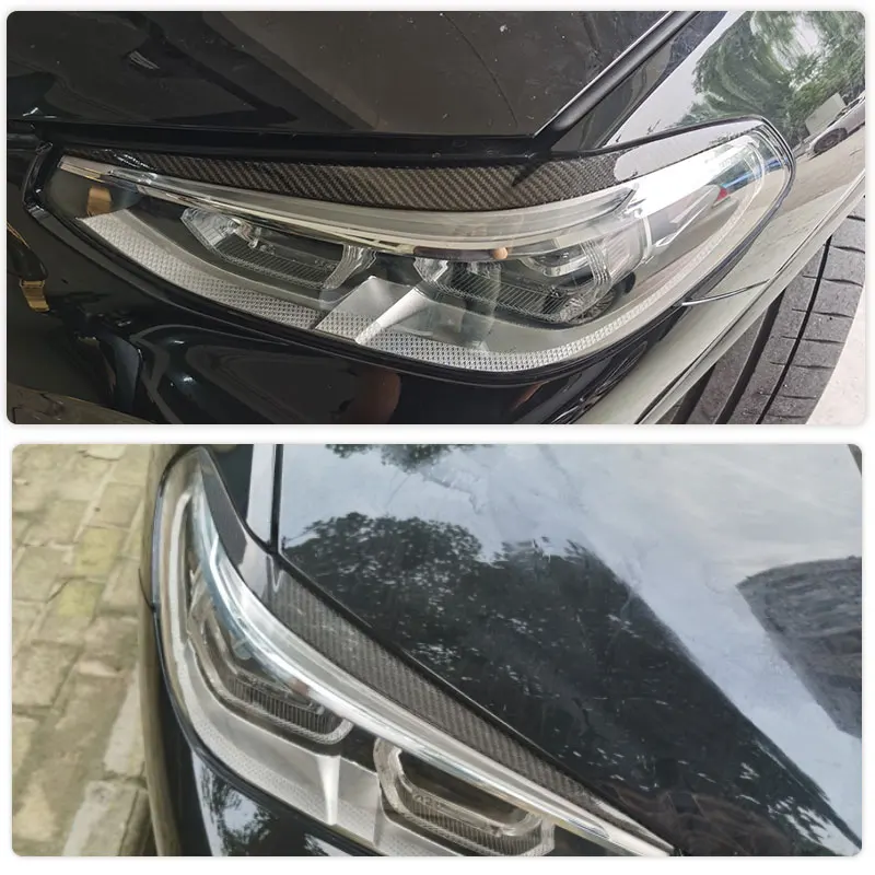 Передний бампер автомобиля накладки на фары брови для BMW X3 G01 2018 2019 гоночные
