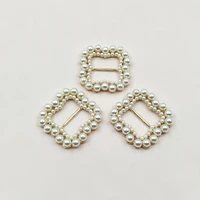 5 pcs new square pearl rhinestone alloy jewelry flower plate diy diamond buckle handmade clothing bag shoes decoration material