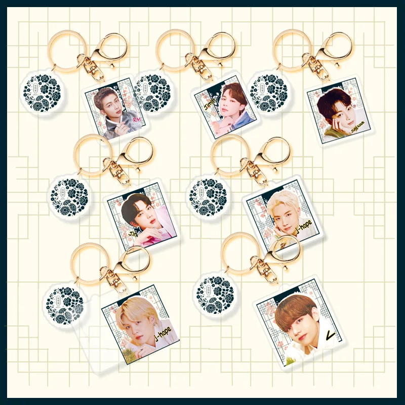 

Акриловые брелки Bangtan Boys 1 шт./компл. Kpop, новые аксессуары для ключей, кольцо для ключей, милый брелок с подвеской, подарки, коллекция поклонни...
