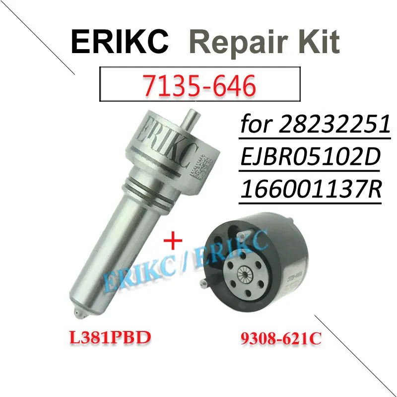 

7135-646 Diesel Injector Repair Kit L381PBD Sprayer Nozzle Tip 9308-621C Valve for DACIA LOGAN EJBR05102D 28232251 166001137R