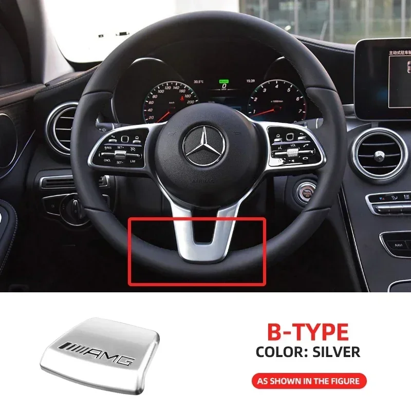

Для AMG логотип наклейка на руль автомобиля эмблема крышка внутренняя наклейка наклейка для AMG Mercedes Benz GLC GLA W204 W205 W212 W213