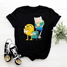 Футболка женская повседневная с принтом Время приключений