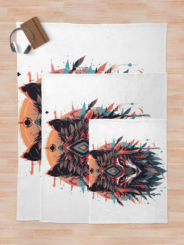 Декоративное одеяло с индейской культурой и наследиями Фланелевые
