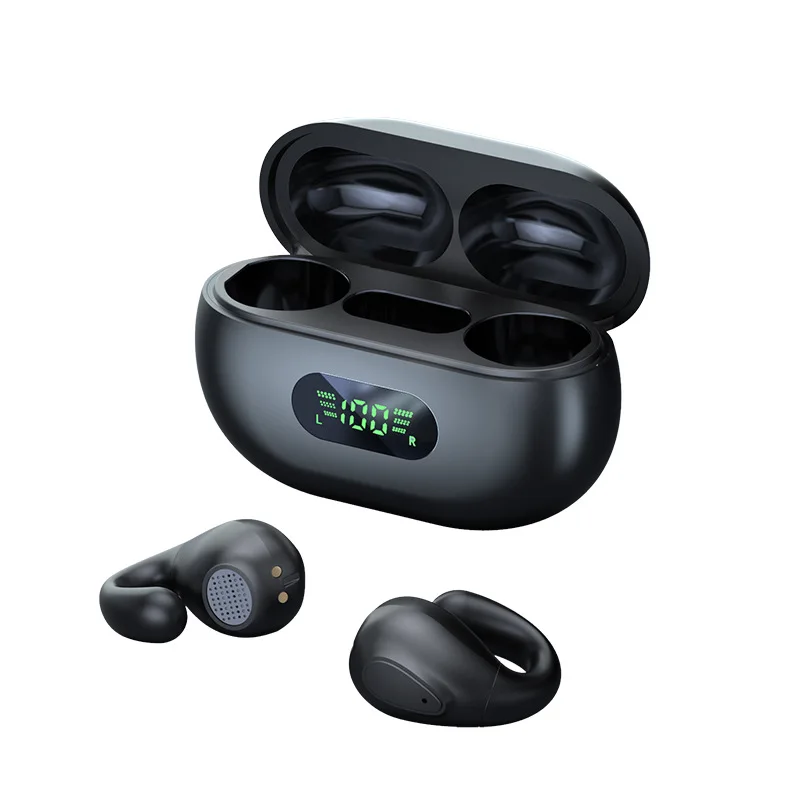 

New Wireless Clip Ear Sports Noise Reduction Does Not Enter The Ear TWS Black Technology Bone Conduction Bluetooth Headset M31