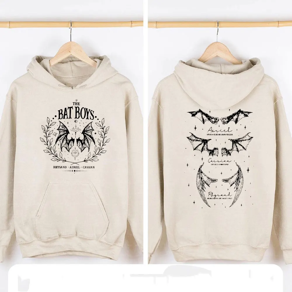 Толстовка с капюшоном Летучая мышь Винтаж Acotar Bookish Sweatshirt The Night Court Illyrians A of Thorn and