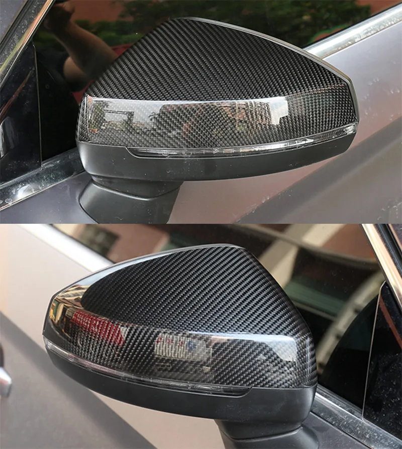 Чехол для зеркала заднего вида из натурального углеродного волокна с