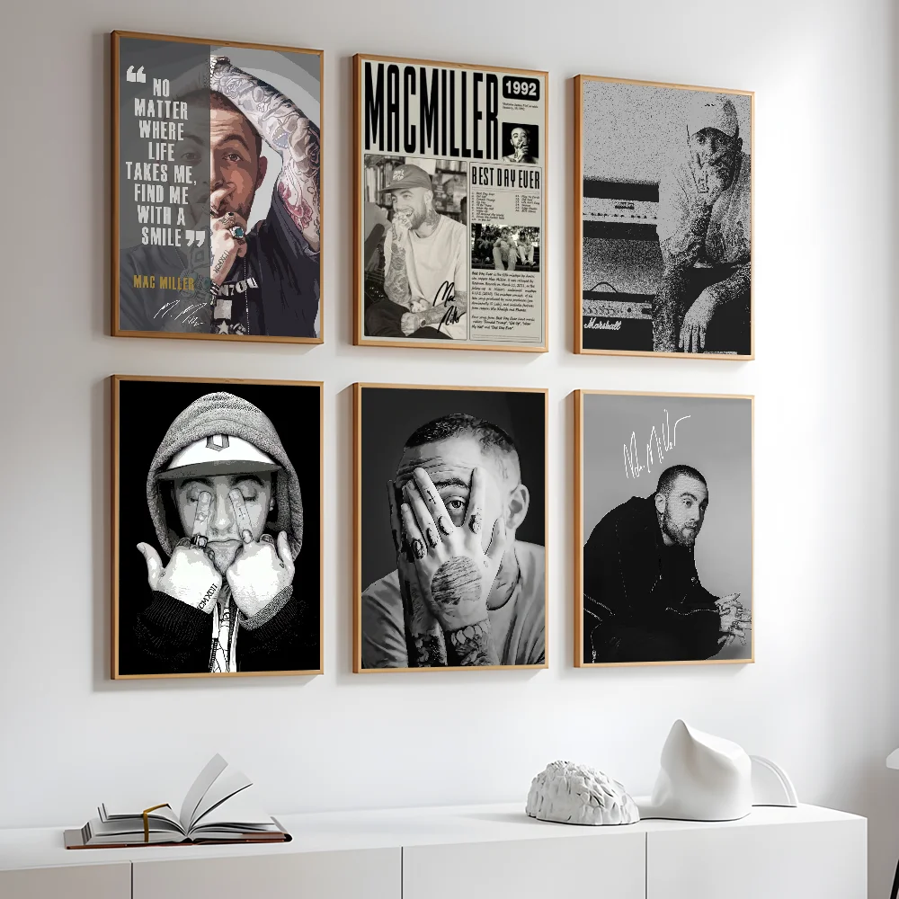 Постер с рэпером M-Mac Miller, декор комнаты, украшение дома, интерьер, настенная художественная печать, водонепроницаемые постеры для гаража, спальни, подарок (art.: 3920cefa73c72) - 3920cefa73c72