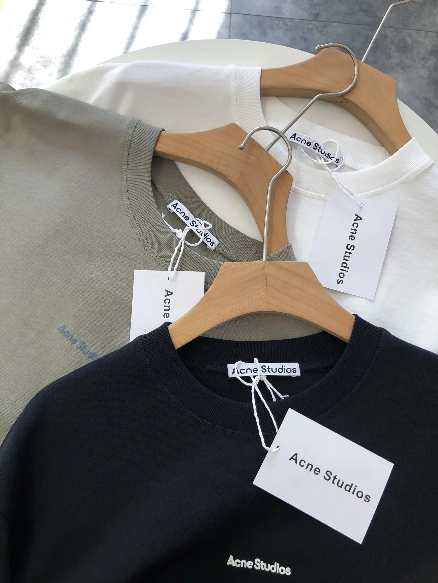 2022 Ac Studios Luxury T-Shirt OverSized Model summer letter series smiling face cotton slim round neck Short Sleeve T-Shirt