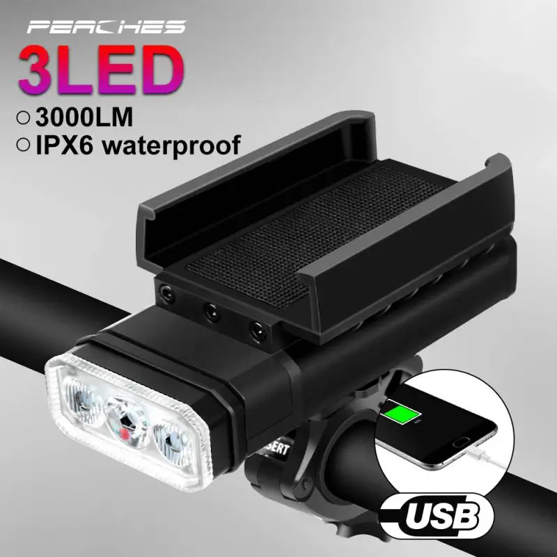 

Фонарь велосипедный Аккумуляторный с зарядкой от USB, 4800 мАч