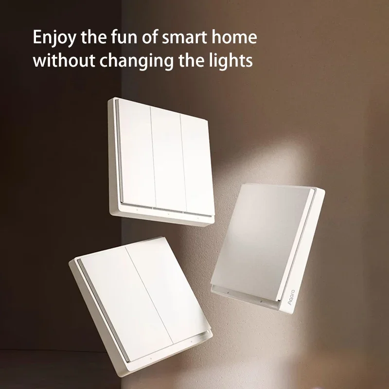 Фото Умный настенный выключатель Aqara E1, беспроводной, Zigbee 3.0, с/без нейтрального провода, совместим с MiHome и HomeKit №2