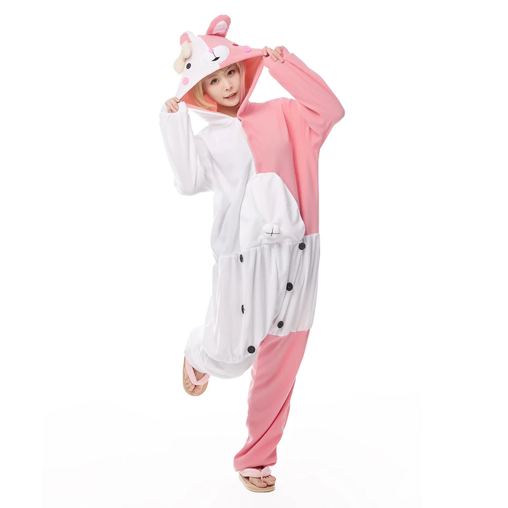 Danganronpa Sleepwear Monokuma Monomi Cosplay Costumes Jumpsuit Pajamas Halloween Carnival images - 6