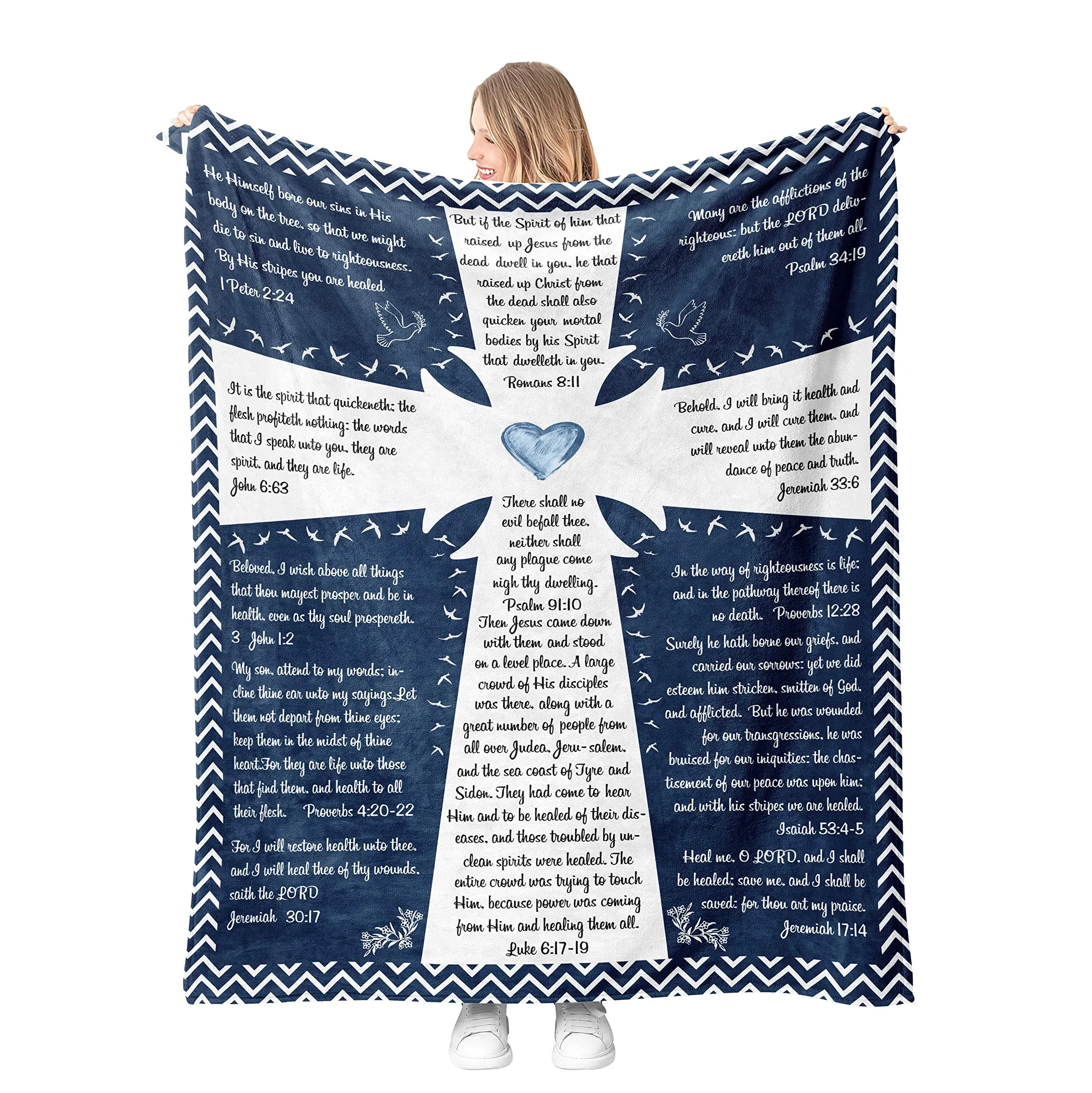 

Gifts Inspirational Fluffy Soft Blankets with Faith Hope Love for Women Christian Gifts Decor Christian Throw Blanket Religious