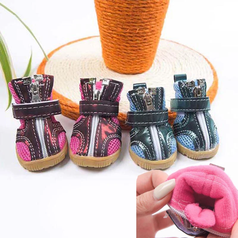 

Pet Booties Shoes Thick Corduroy Dogs Mesh Non-slip Booties Outing Shoes Outdoor Walking Shoes Dog Pet Sneakers Beef Tendon Sole