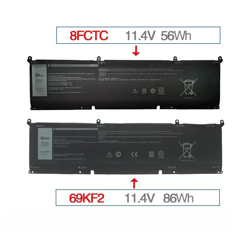 Фото Аккумулятор для ноутбуков Dell XPS 15 9500 9510 9520, Precision 5550 5560, Alienware M15 R3/R4/R5/R6/R7, 69KF2 8FCTC, 11.4V, 86/56Wh №5