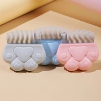 pet massage comb cat and dog bath massager brush cute cat paw shape pet to float hair brush cleaning supplies