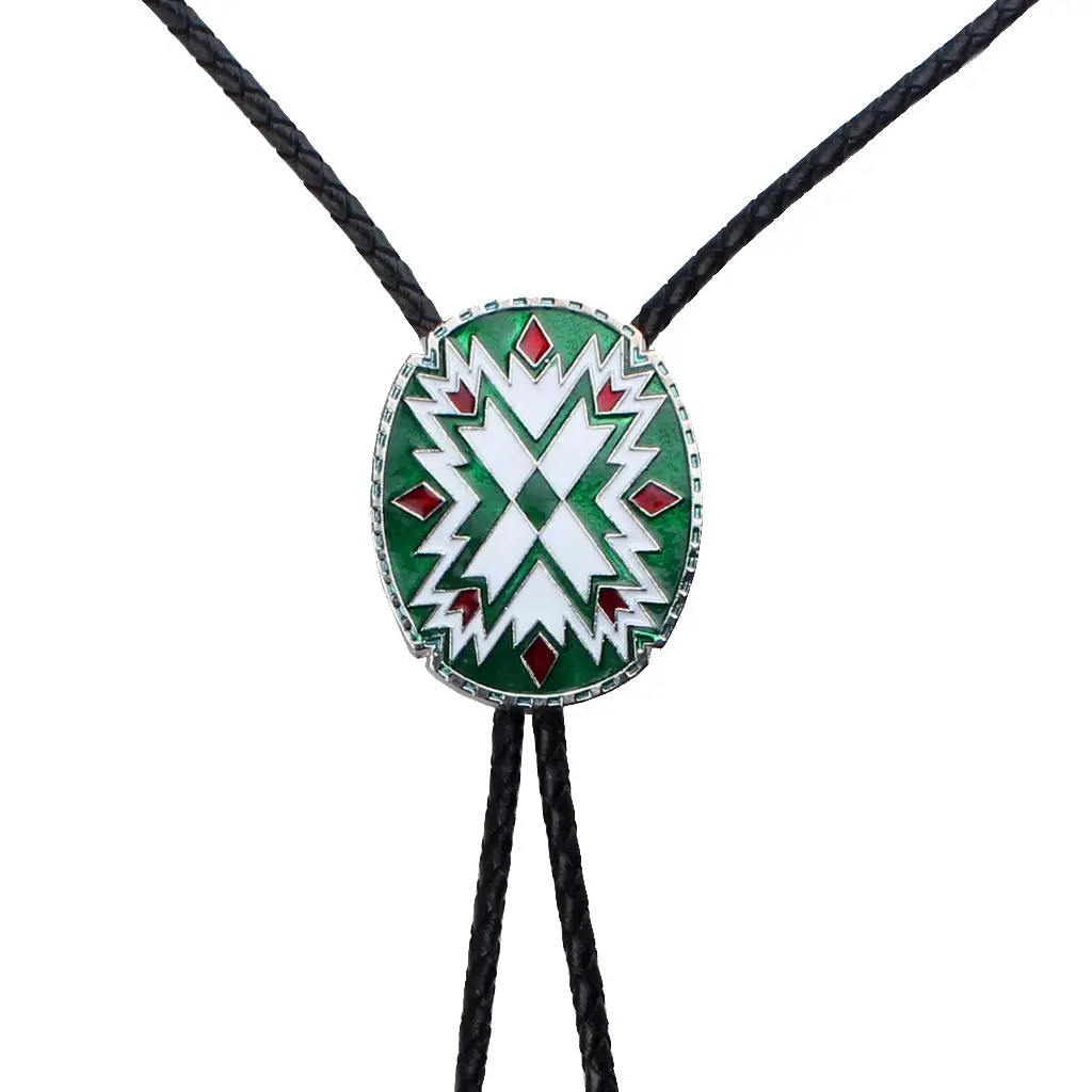

Indian Horse Braided Rope Faux Leather Necklace Cowboy Western Tie
