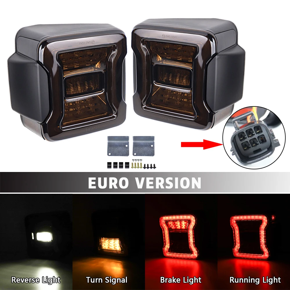 

2x для Jeep Wrangler JK 2007-2017 светодиодные задние фонари заднего хода стоп-сигнала задние DRL