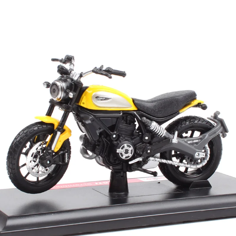 

Классика масштаб 1:18 Малый Maisto Ducati скремблер мотоцикл литый под давлением гоночный мотоцикл модель для езды игрушка 2015 Реплика для мальчиков желтая