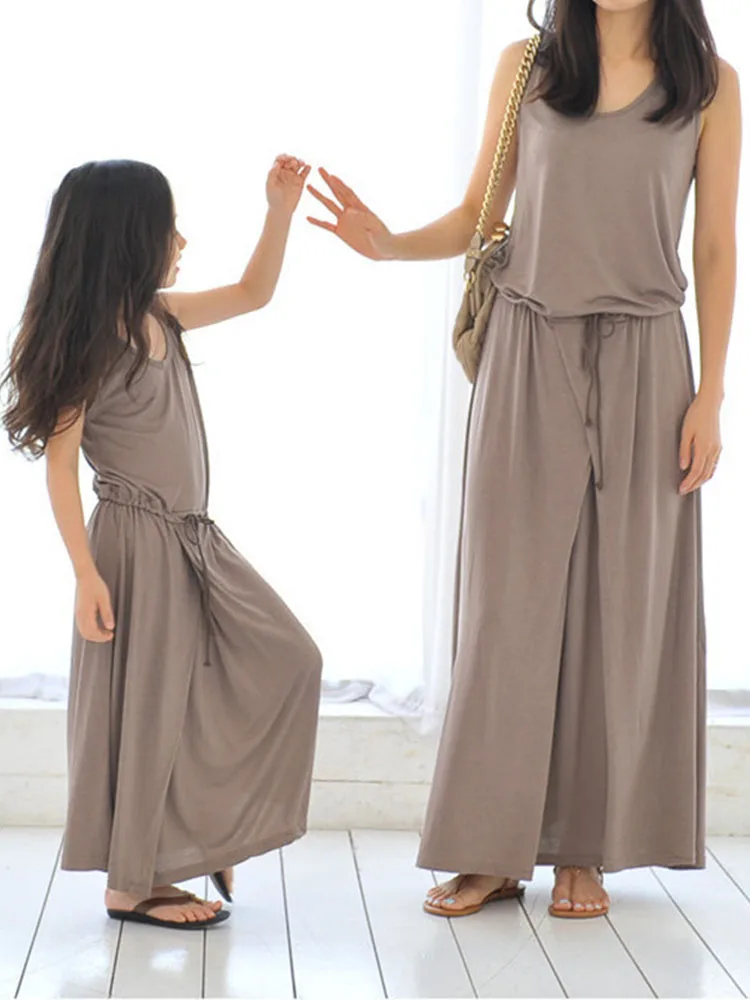 

Новинка Летнее Длинное детское платье для родителей и детей для мамы и дочки юбка для мамы и дочки в европейском и американском стиле