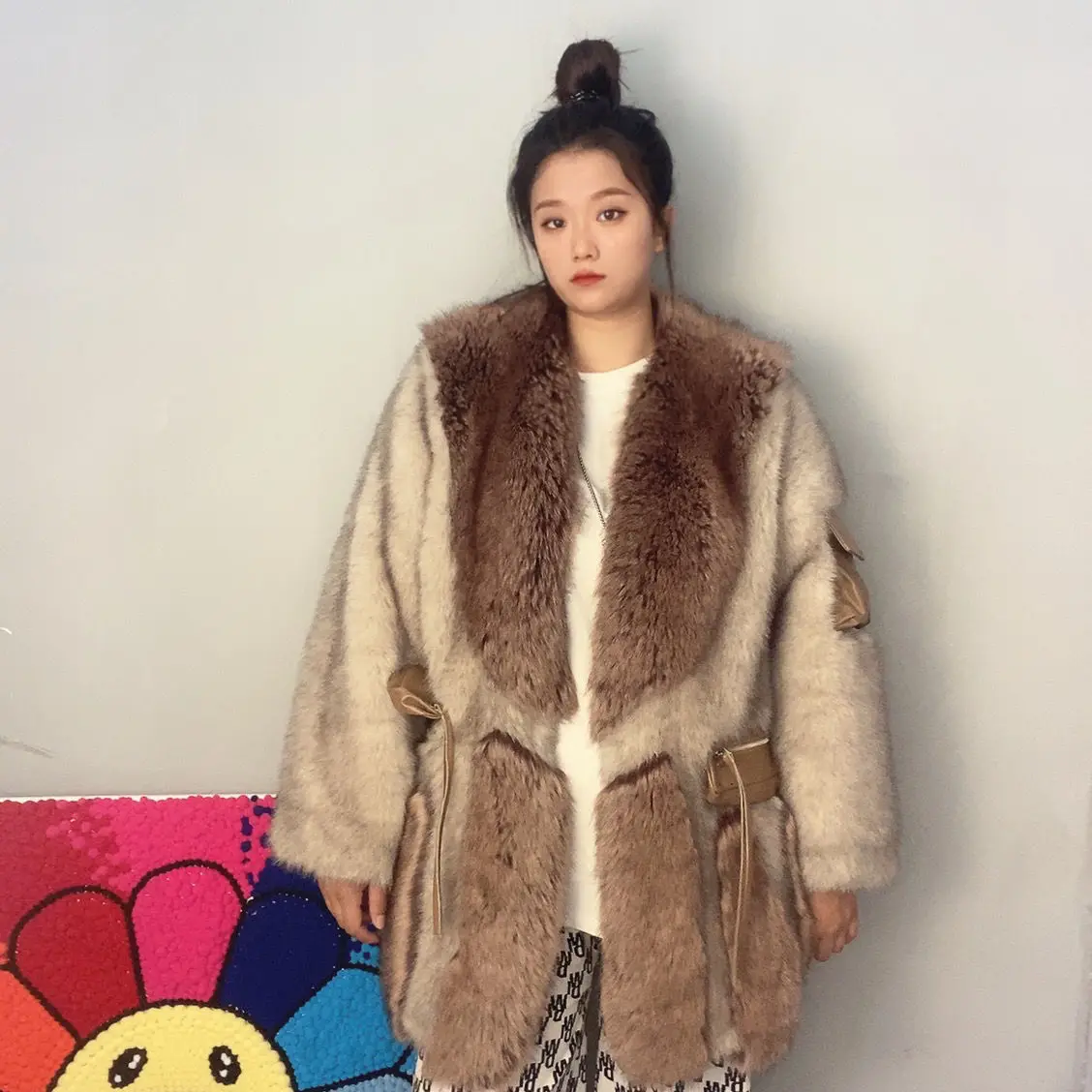 Winter Coat Women 2022 New Fashion High-End Toka Fur Coat Loose Slimming Warm Long Sleeve Temperament Faux Fur Jacket All-match