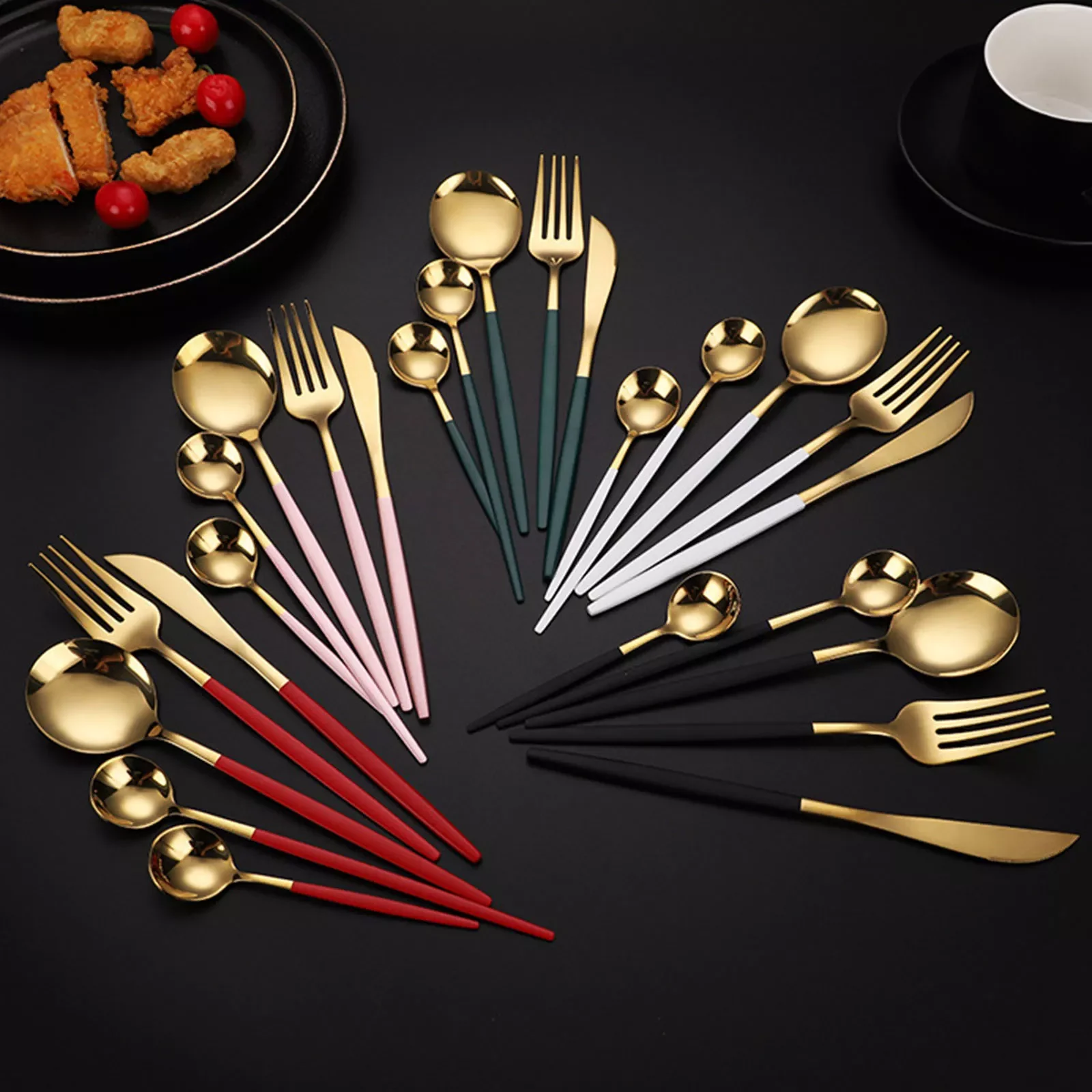 

2022New Style Stainless Steel Knife Fork Spoon Formal Tableware Findings For Party Gift Exquisite Western Dinner Accessories