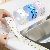3 2Mx3 8CM Waterproof Bathroom Sink Sealing Strip Tape PVC Self Adhesive Mold Proof Wall Stickers for Kitchen Stove Toilet Gap