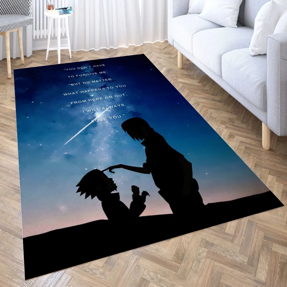 

Itachichiha Sasuke Quote New Pattern Floor Mat Door Mat Big Baby Crawl Carpet Non-slip Sheet Bedroom Living Room Home Decora