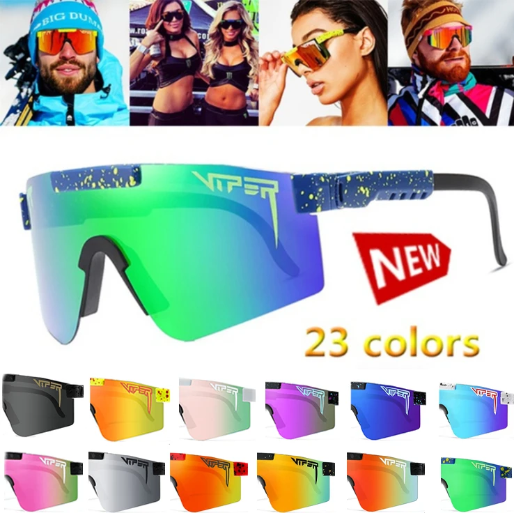 

PIT VIPER Oversized Men's and Women's Outdoor Windproof Glasses TR90 Sports Frame Riding Polarized Windproof Sunglasses