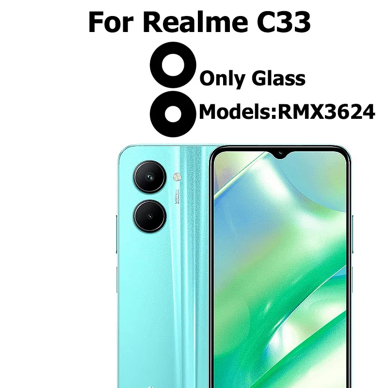 

Оригинальная Задняя стеклянная крышка для объектива камеры Realme C33 с клейкой наклейкой ремонт ПЭТ