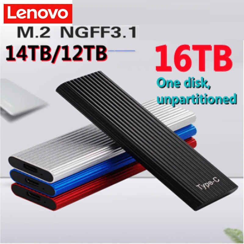 

100% новый высокоскоростной SSD Внешний жесткий диск SSD 16 ТБ 12 ТБ TYPE-C внешний компьютер твердотельные диски для ноутбуков и настольных компьюте...