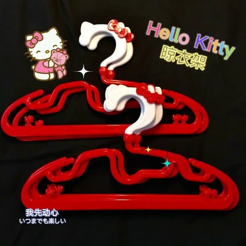 

Кавайная Милая вешалка Sanrio, вешалка для одежды Hello Kitty, без следов, не скользит, семейные расходы, оригинальный Рождественский подарок для девочек, для детей