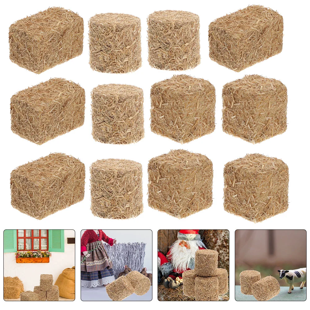 

12pcs Simulate Mini Haystack Decor Mini Scene Decor House Scene Haystack Decor