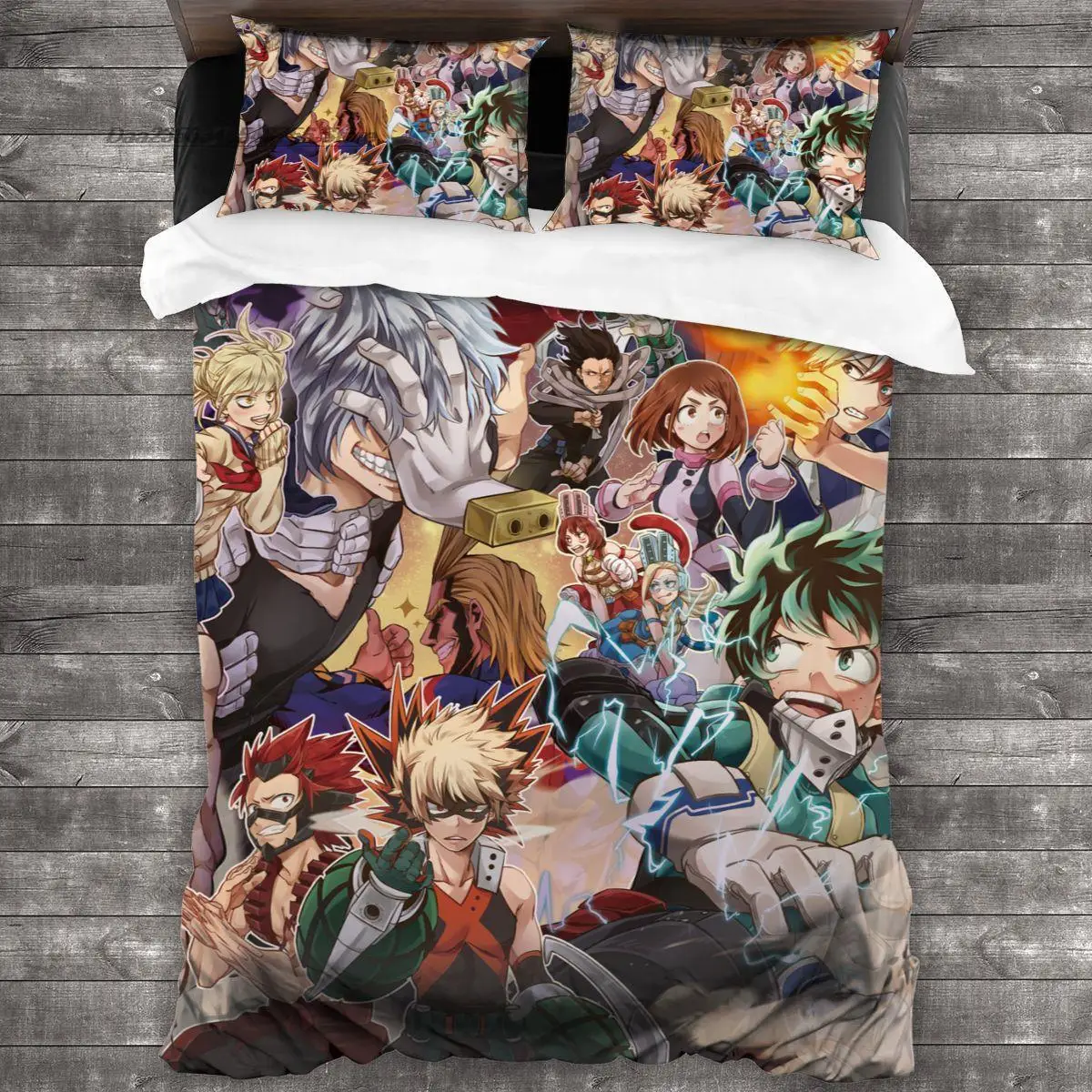 Фото Модный комплект постельного белья с 3D принтом в стиле аниме My Hero Academia Single Twin Full Queen King Size, комплект постельного белья для взрослых и детей, комплекты пододеяльников для спальни №4