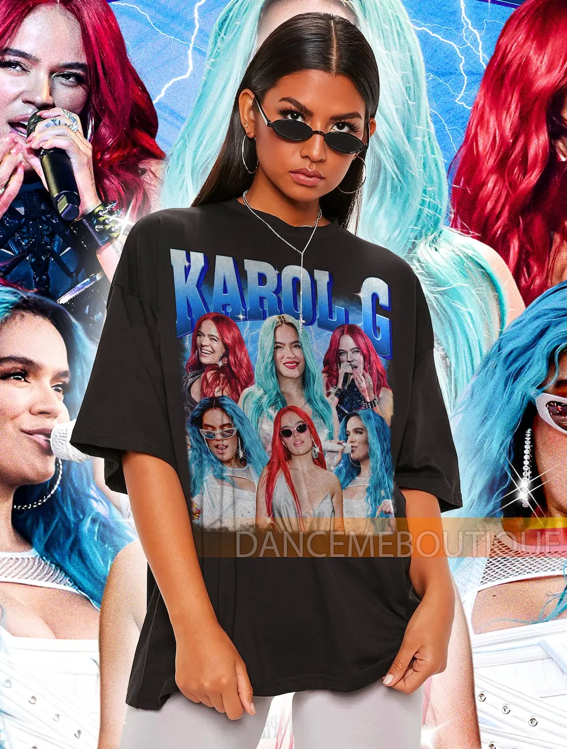 Винтажная Футболка Karol G Tribute рубашка Reggaeton Rapper для латиноамериканской ловушки