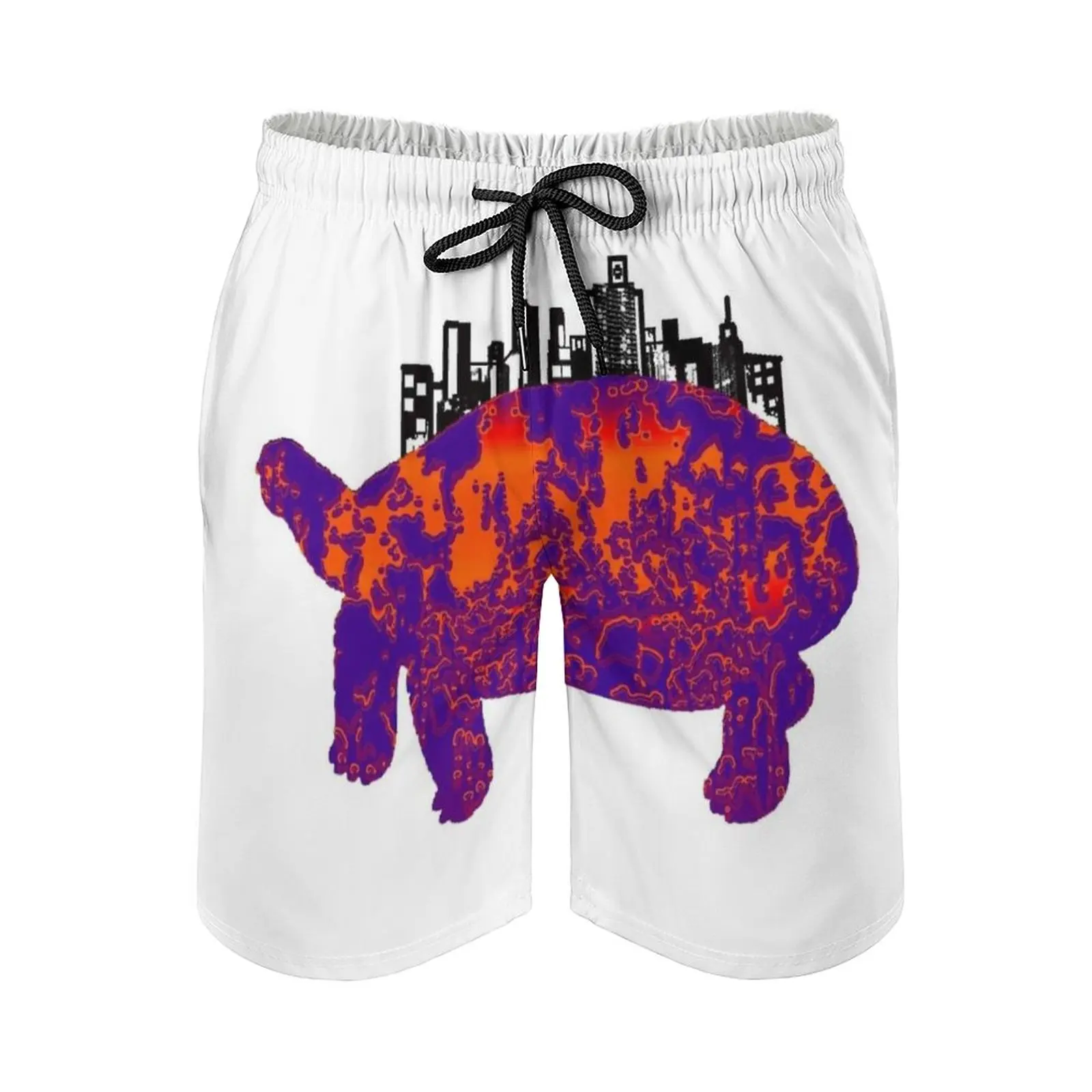 

The Incredible Journey Men's Swim Trunks Sports Shorts Beach Trunks Surfing Pockets And Mesh Lining Turtle City Town Terrapin