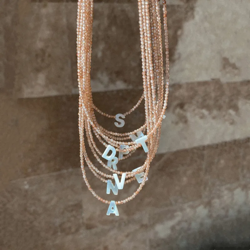 

Ожерелье LONDANY с надписью на английском языке, ожерелье в европейском и американском стиле с бусинами, яркое ожерелье, цепочка до ключиц