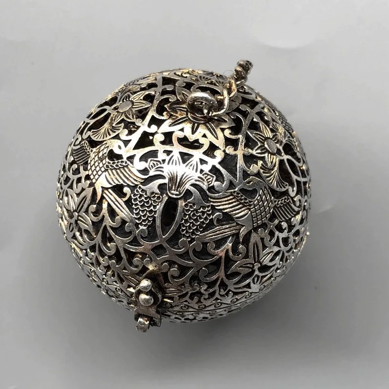 Антикварный виноградный цветок и птицы парфюмерная сумка антикварная полая