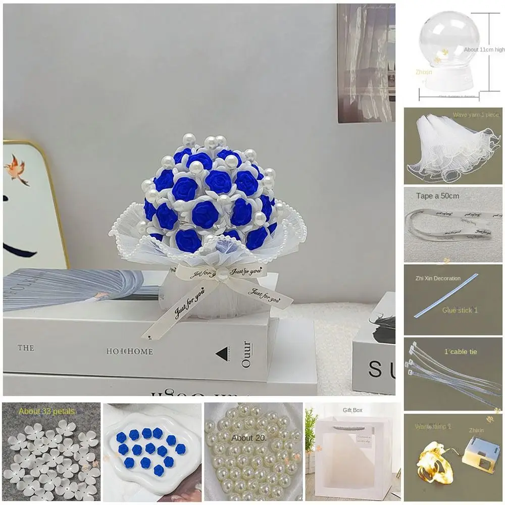 Атмосфера Ночник Синяя Звезда Роза Декоративные Букеты Букет Материал Упаковка