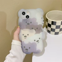 fashion 3d cartoon cute stacked bear phone case cover for iphone 11 12 13 pro x xr xs max shockproof case for iphone 13 cases