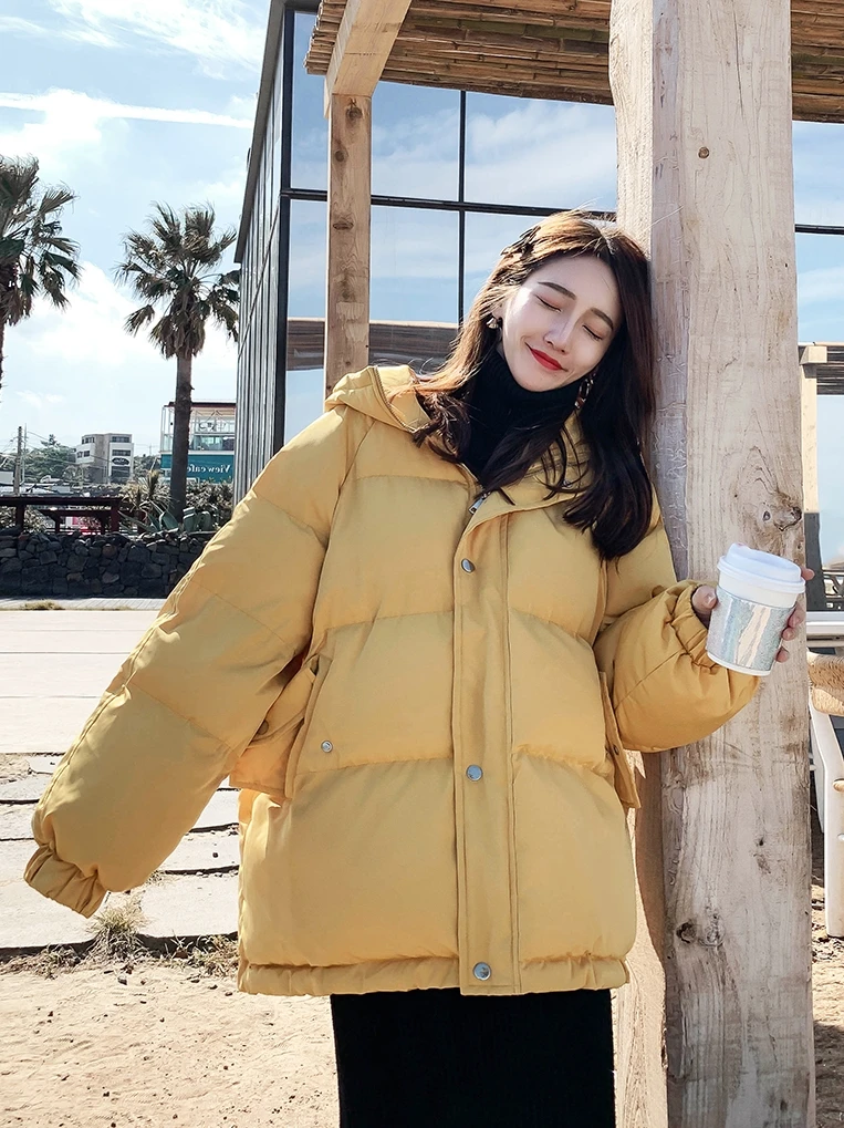 

Fashion Winter Down Padded Jackets For Women Clothing 2022 Winter Coats Student Oversize Short Hooded Parkas Outerwear bd618
