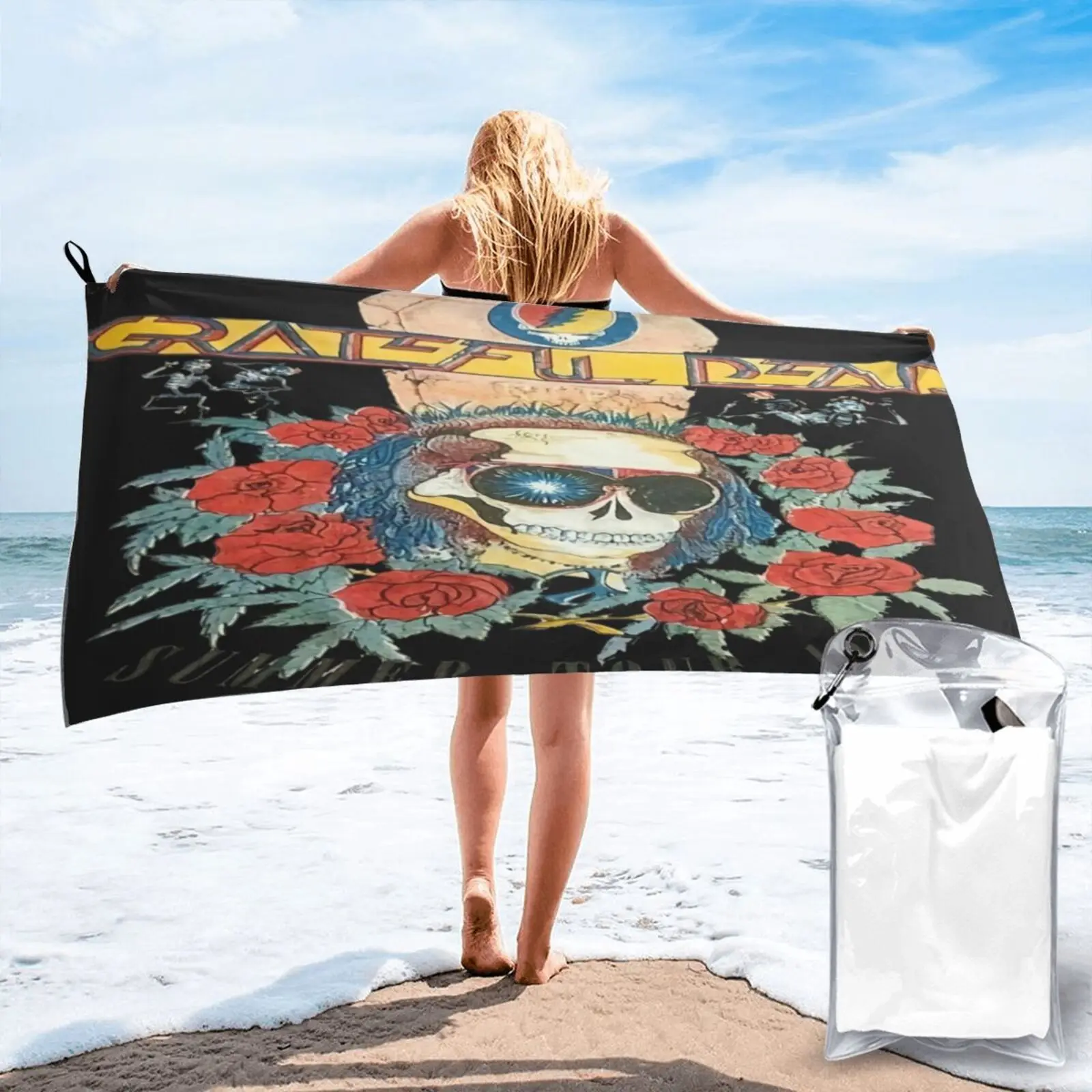

1989 Grateful Dead Tour пляжное полотенце, Большое банное полотенце для пляжа, пляжное полотенце, роскошное Полотенце Для ванны и душа, морское пляжно...