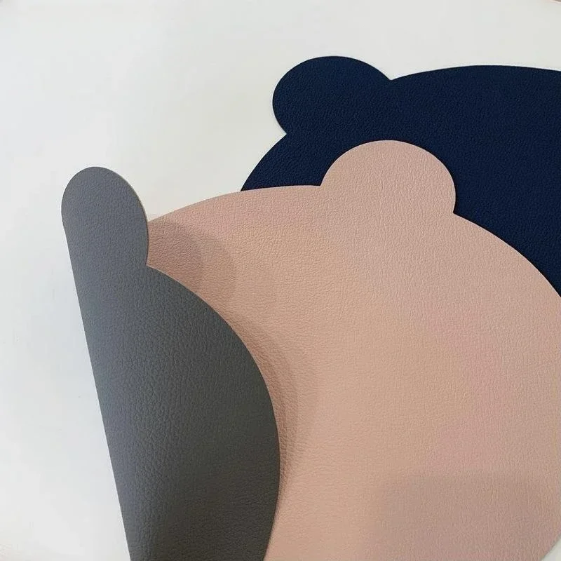 Детские салфетки с милым медведем нескользящая двусторонняя кожаная подставка