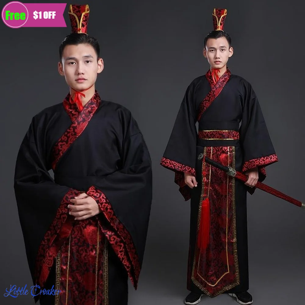 

Chinese Ancient Clothes Tang Hanfu Performance Costume Stage Outfit Men Accessories Traditional Chinese Clothing for Men
