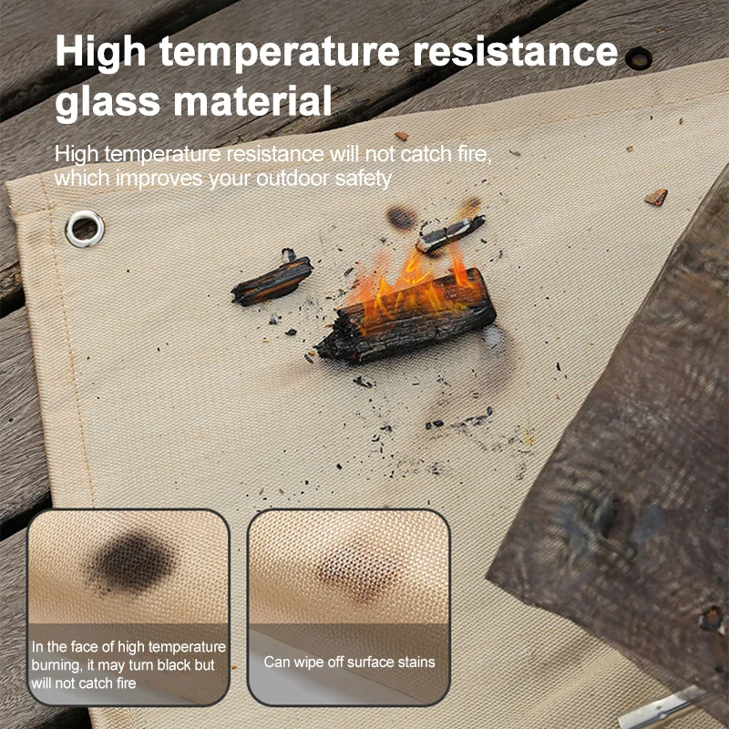 

Outdoor Camping Barbecue Mat Camping Fireproof Cloth Flame Retardant Insulation Mat Fire Blanket BBQ Picnic Mat Stove Grill Pad